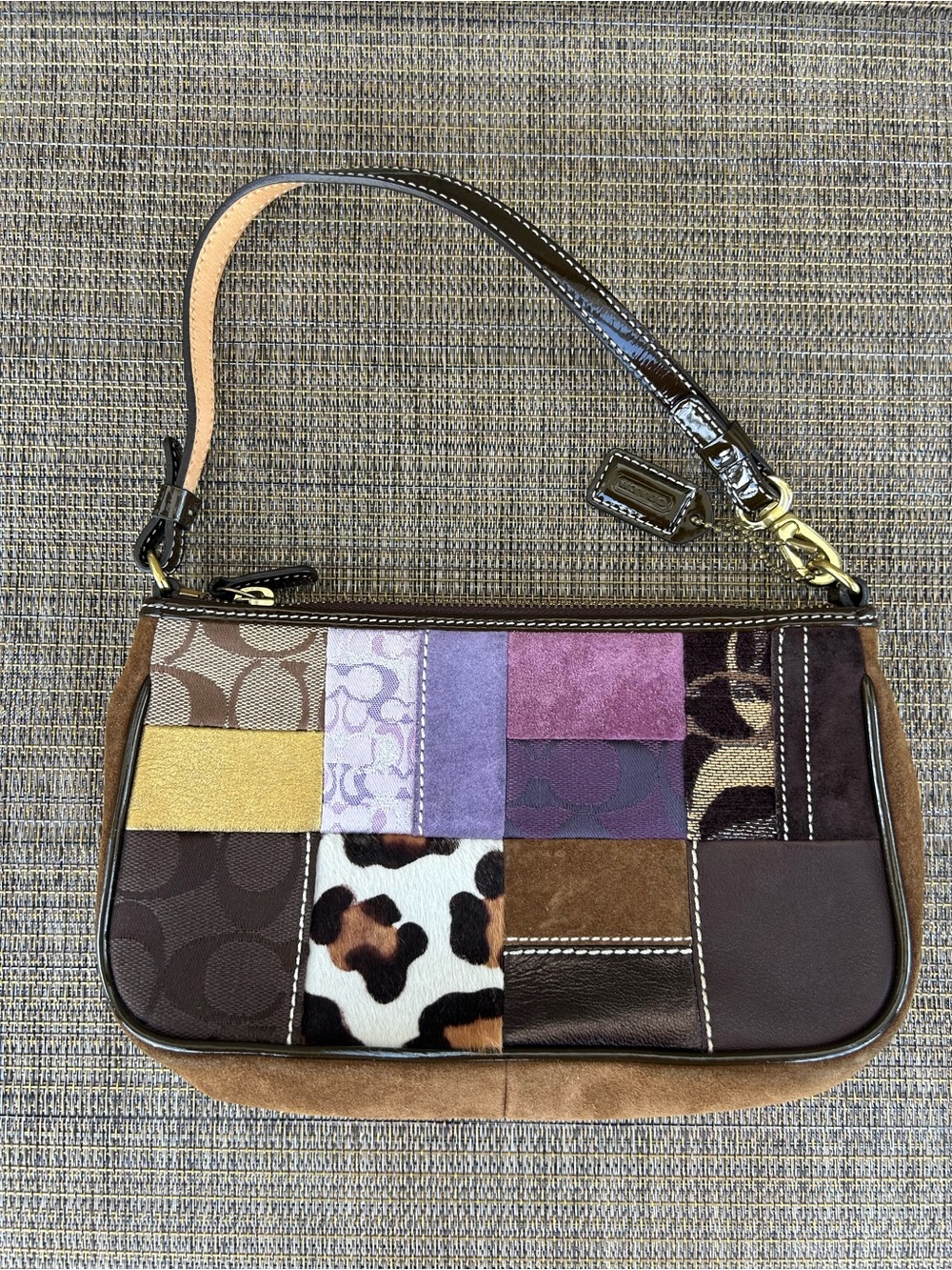 Coach Vintage Y2K Patchwork Multicolor Shoulder Bag - Picture 5 of 10